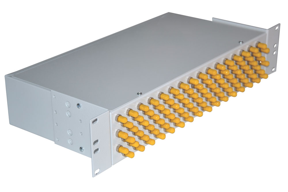 Кросс 19", предсобранный 2U, 96 портов ST/UPC, 9/125 мкм, (сплошная панель, розетки, сплайс 3шт, КДЗС, пигтейлы) от компании "Nevatel"
