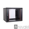 ЦМО Шкаф телекоммуникационный настенный разборный 9U (600х350) дверь стекло,цвет черный (ШРН-Э-9.350 от компании "Nevatel"