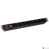 Hyperline SHE19-8SH-S-IEC Блок розеток для 19" шкафов, горизонтальный, с выключателем с подсветкой,  от компании "Nevatel"