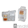 Hyperline PLUG-4P4C-P-C2 Телефонный разъем RJ-11(4P4C) (3 µ"/ 3 микродюйма) для телефонной трубки,1ш от компании "Nevatel"