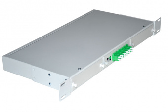 Кросс 19", предсобранный 1U, 6 портов LC/APC duplex, 9/125 мкм, (сплайс, пигтейлы, кдзс, планки, адаптеры) от компании "Nevatel"